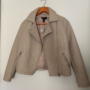 F21 Moto jacket in Nude (Brand New)